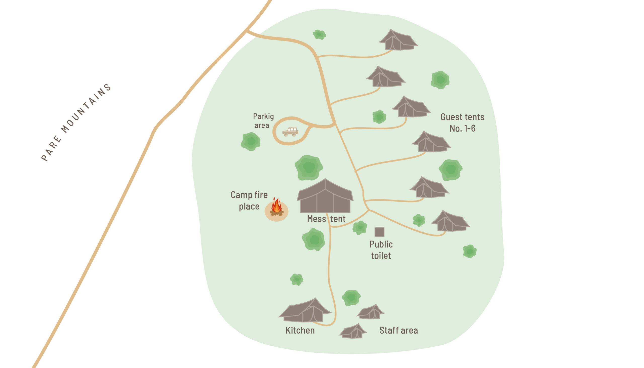 Site map Mkomazi View Camp