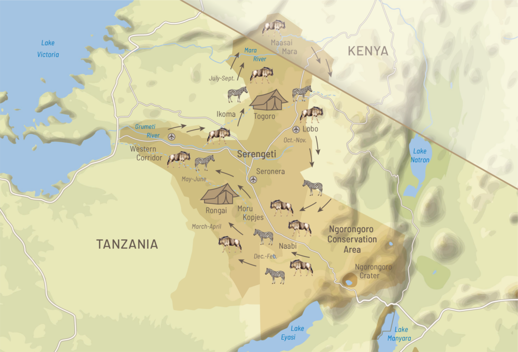 Serengeti migration map